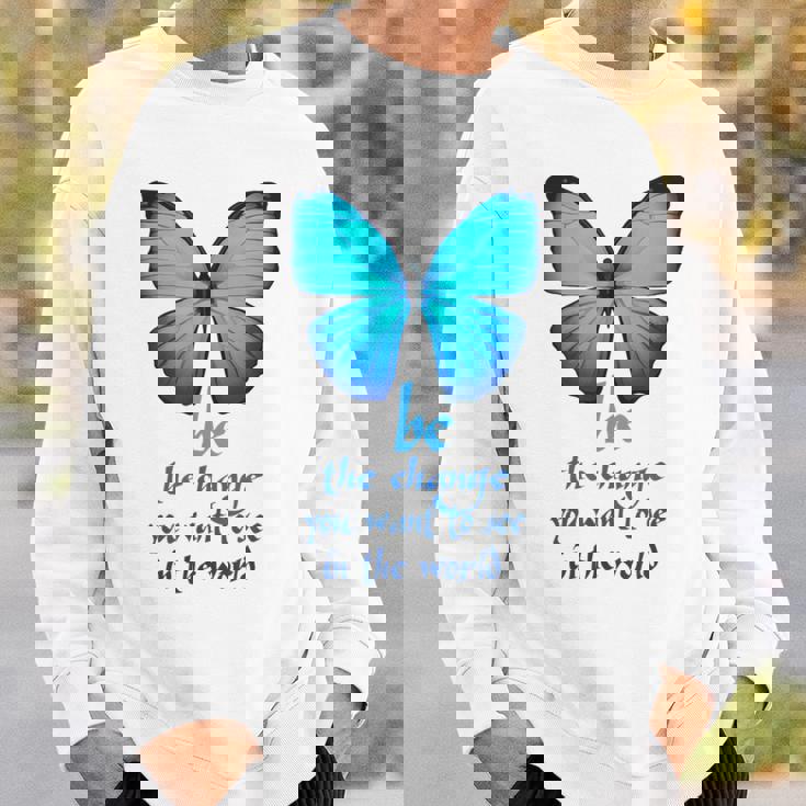 Be The Change 蝶 スウェットシャツ 彼への贈り物