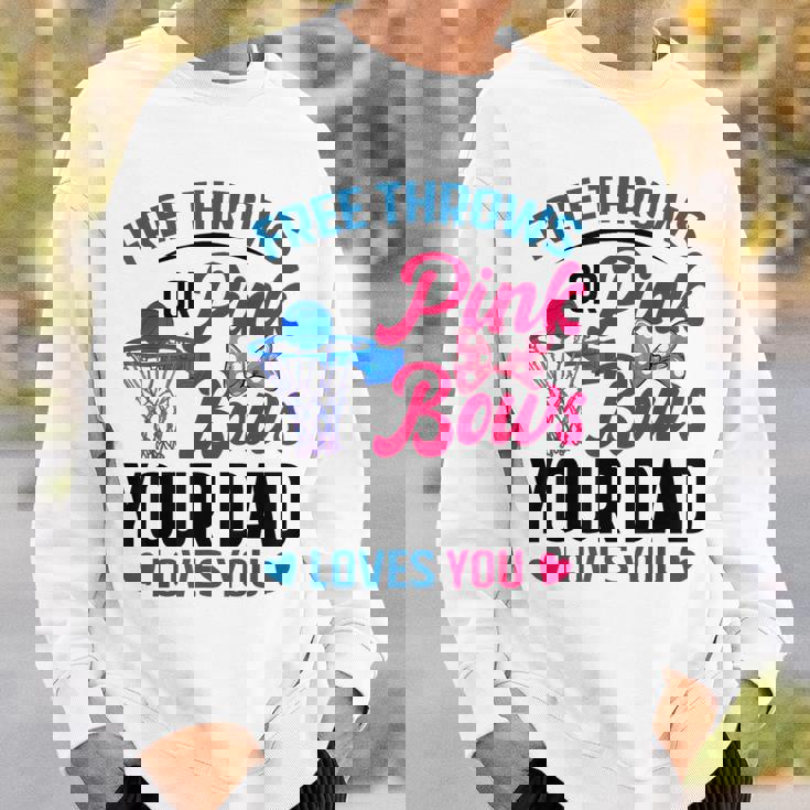 Dad Loves You Free Throw Or Pink Bows 性別発表 スウェットシャツ 彼への贈り物