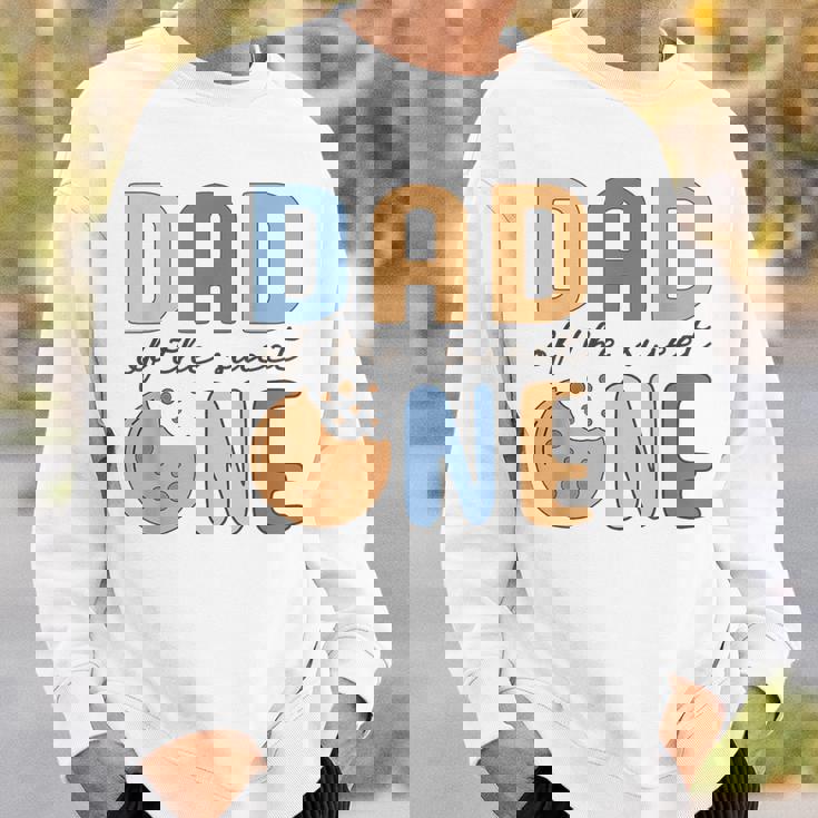 Dad Of Theweet One クッキーとミルク 1歳の誕生日パーティー スウェットシャツ 彼への贈り物