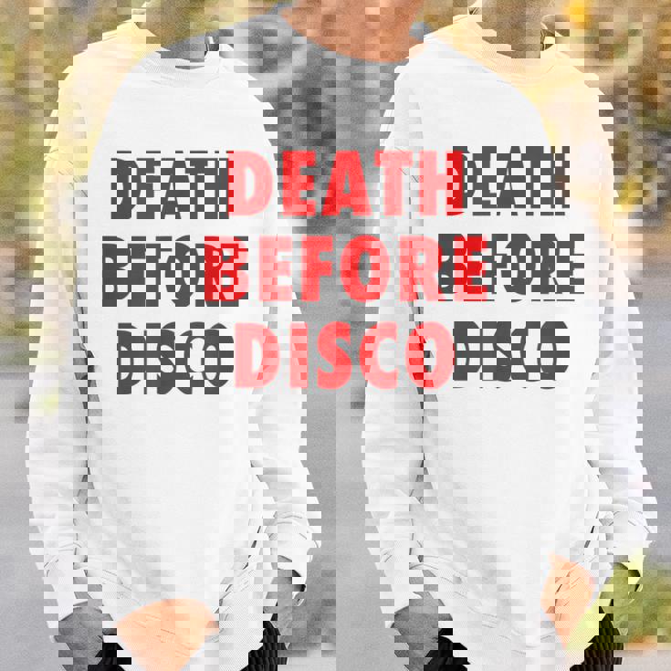 Death Before Disco Inspired メンズ レディース 80年代レトロ スウェットシャツ 彼への贈り物