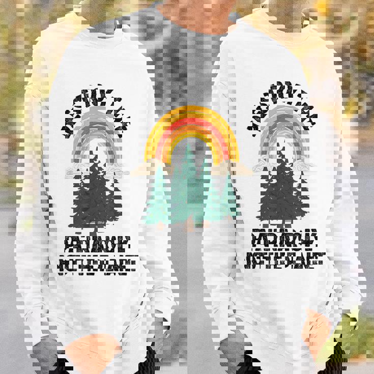 Destroy The Patriarchy Not The Planet フェミニスト フェミニズム スウェットシャツ 彼への贈り物