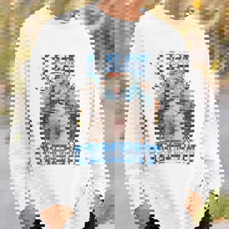 I Eat セメント 呪われた猫 面白い 奇妙な特定 ダンク ミーム 長袖tシャツ スウェットシャツ 彼への贈り物