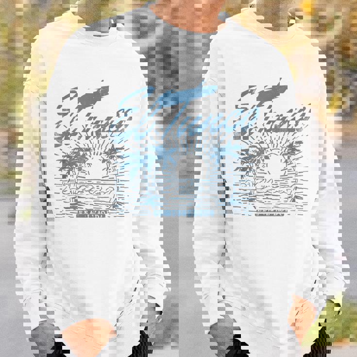 El Tunco エルサルバドル ヴィンテージ アンティーク調 ヤシの木 サーフ スウェットシャツ 彼への贈り物