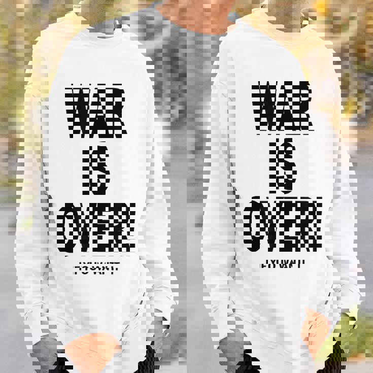 Exclusive War Is Over ご希望の場合限定ブラックプリント スウェットシャツ 彼への贈り物