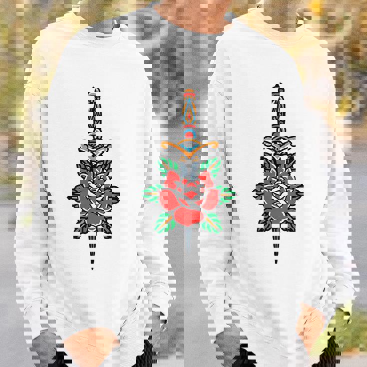 Fake Friends アメリカントラディショナルタトゥー オールドスクールフラッシュ スウェットシャツ 彼への贈り物