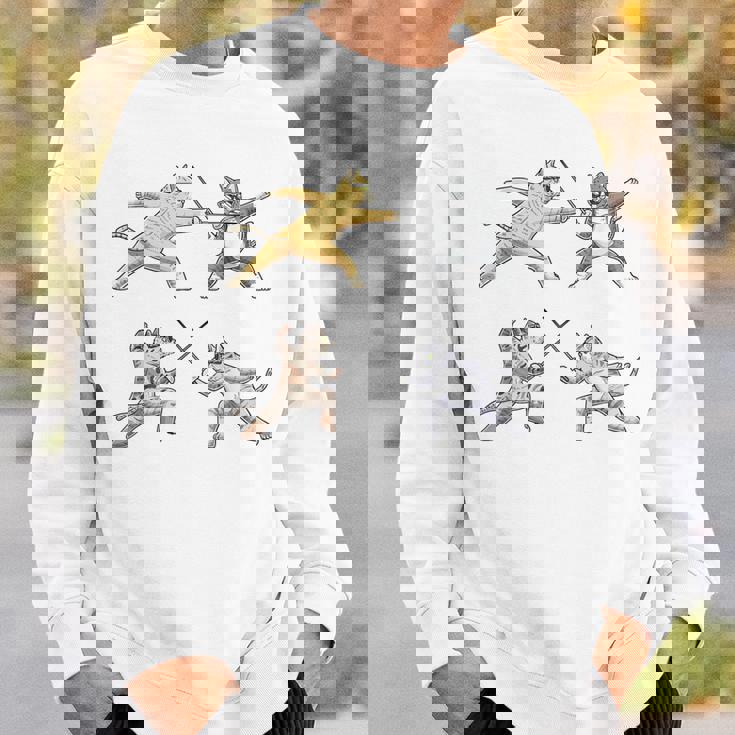 Fencer 猫 エペフェンシング付き スウェットシャツ 彼への贈り物