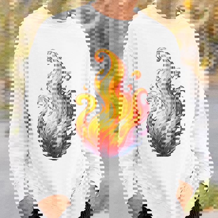 Fire Element Flameのグラフィックアート。あらゆる年齢の方に。 スウェットシャツ 彼への贈り物