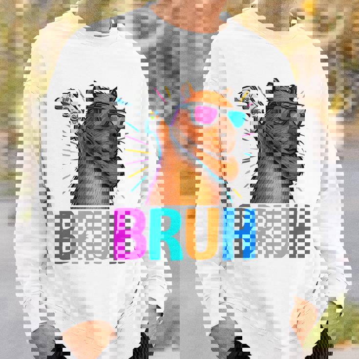 Capybara Gamer Meme Cool Gaming Humor Animal Lover 長袖tシャツ スウェットシャツ 彼への贈り物