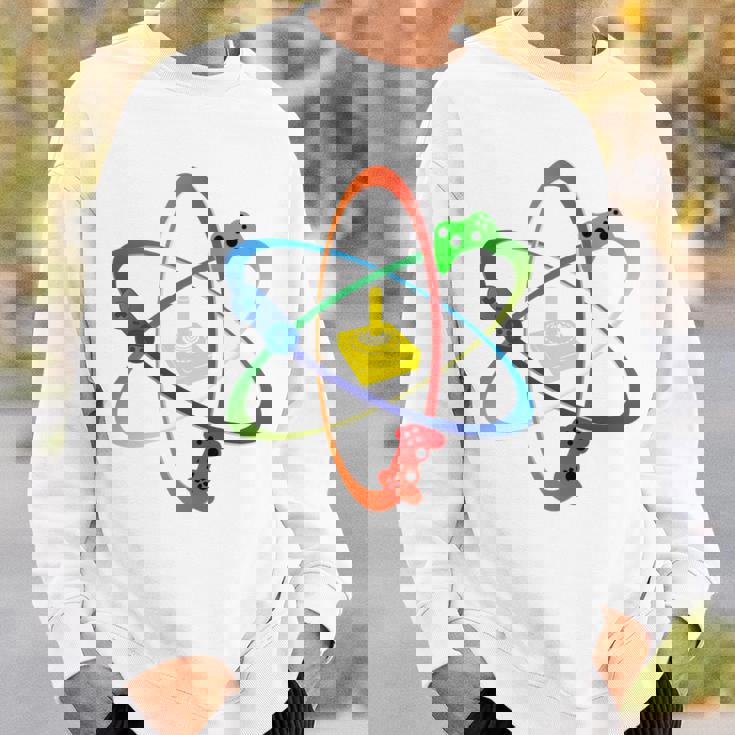 Gamer Atom コンソールプレーヤー ゲームコンピュータープログラマー 長袖tシャツ スウェットシャツ 彼への贈り物