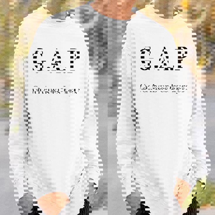 GAP 神は祈りに答えてくださる 長袖tシャツ スウェットシャツ 彼への贈り物