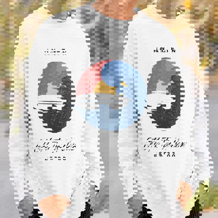 Hang 10 Catch The Waves サーフボード サーフ サーフィン スウェットシャツ 彼への贈り物