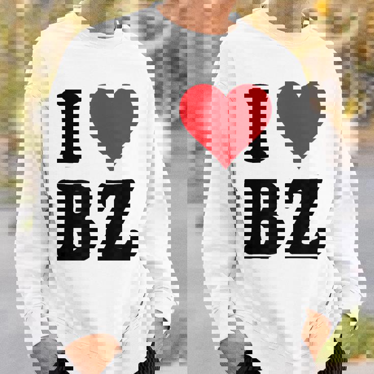 I Heart Bz イニシャル I Love BZ 姓 B Z スウェットシャツ 彼への贈り物