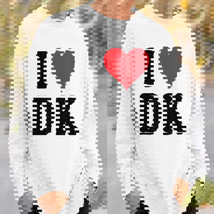 I Heart Dk Initials I Love DK First And Last Name D K スウェットシャツ 彼への贈り物