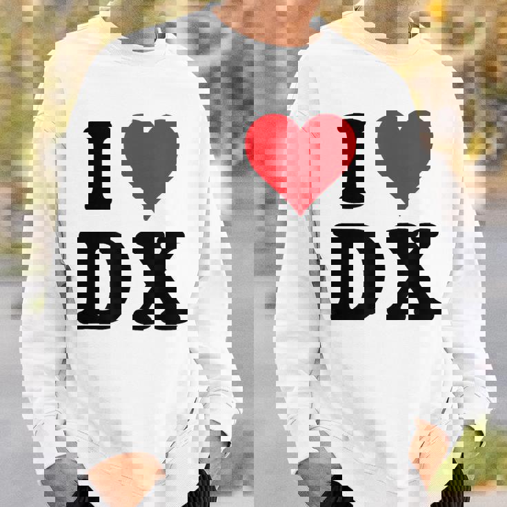 I Heart Dx Initials I Love DX First And Last Name D X スウェットシャツ 彼への贈り物