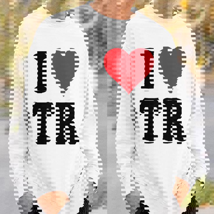 I Heart Tr Initials I Love TR First And Last NameR スウェットシャツ 彼への贈り物