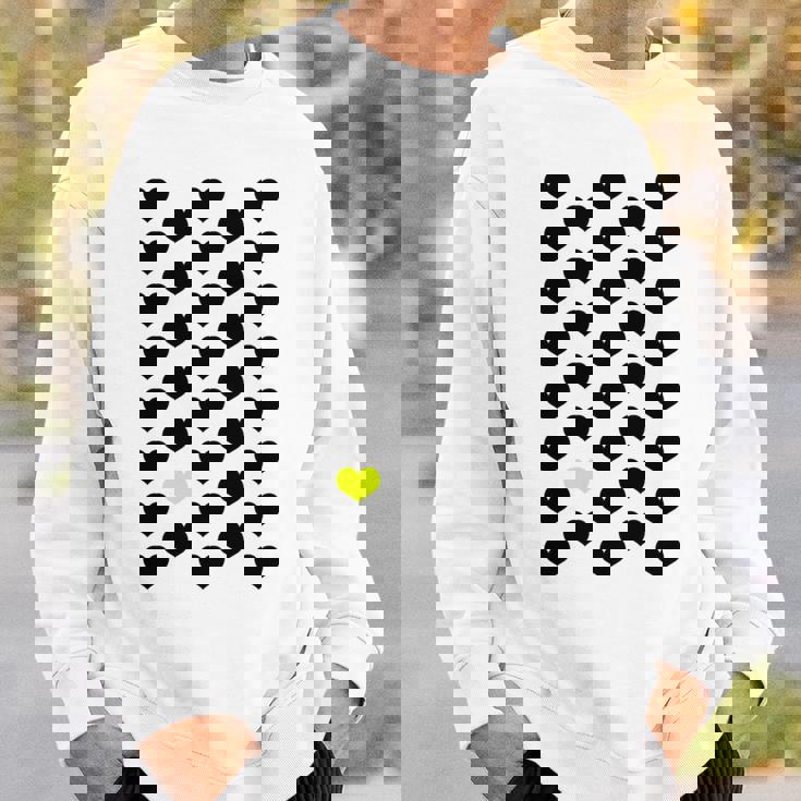 Heart Yellow 長袖tシャツ スウェットシャツ 彼への贈り物