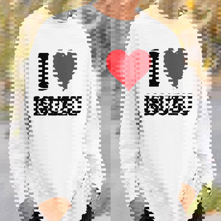 I Heart いすゞ ファーストネーム I Love パーソナライズ スウェットシャツ 彼への贈り物
