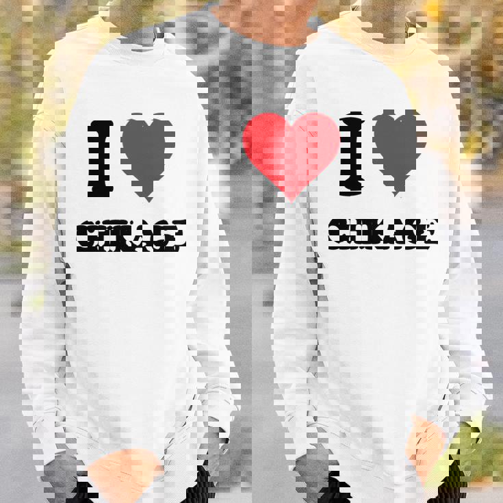 I Heart ちかげ 名 I Love パーソナライズ 長袖tシャツ スウェットシャツ 彼への贈り物