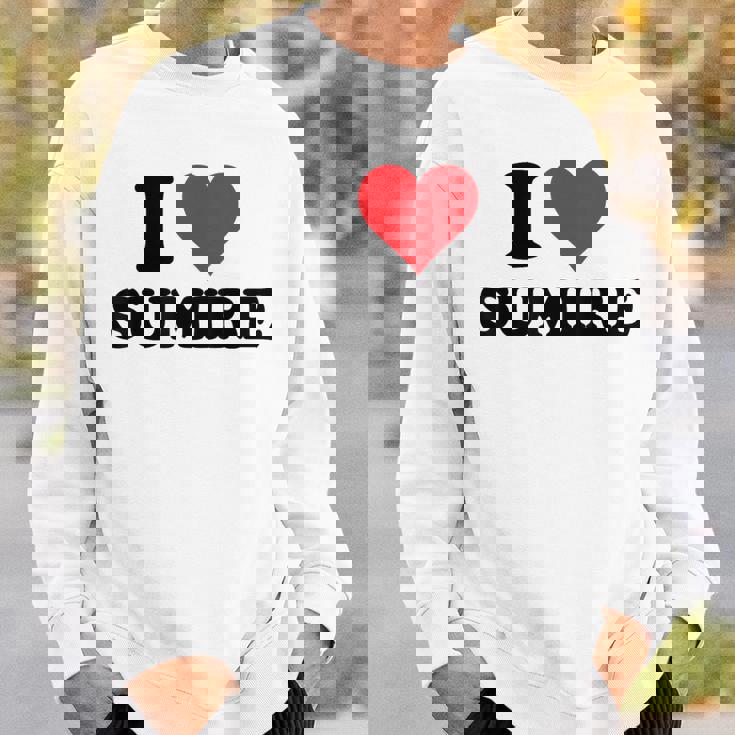 I Heartumire 名 I Love パーソナライズ スウェットシャツ 彼への贈り物