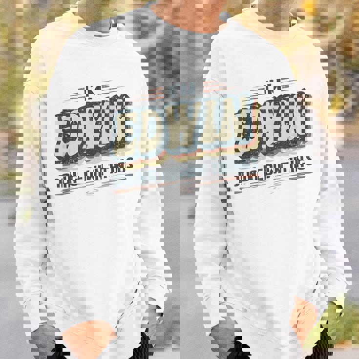 I'm Edwin Doing Edwin Things Edwin 名前 スウェットシャツ 彼への贈り物