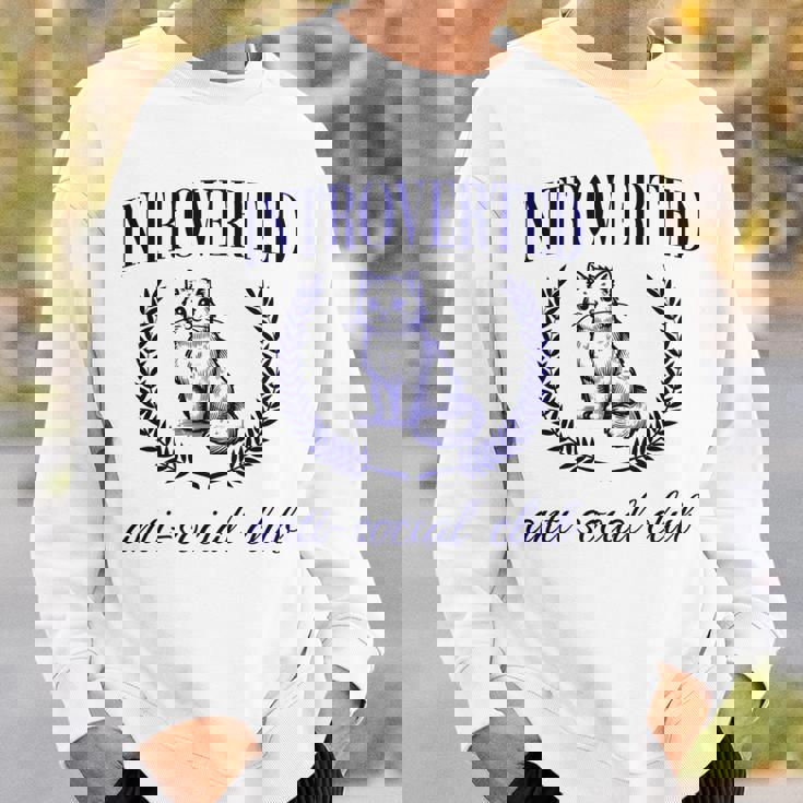 Introverted Antiocial Club 長袖tシャツ スウェットシャツ 彼への贈り物