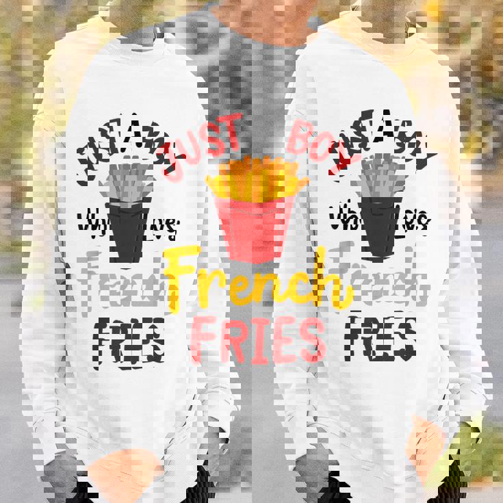 Just A Boy Who Loves French Fries フライドポテト じゃがいも ヴィーガン スウェットシャツ 彼への贈り物