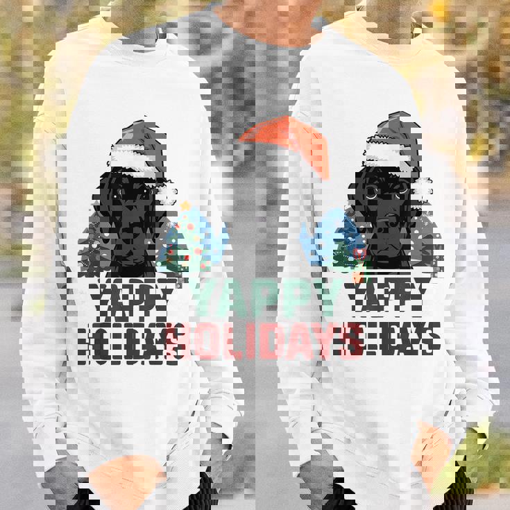 Lab クリスマス ラブラドールレトリバー Yappy Holidays Dog スウェットシャツ 彼への贈り物