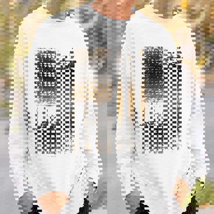 I Love Guns ブラックライフルコーヒー メンズ レディース バックデザイン スウェットシャツ 彼への贈り物