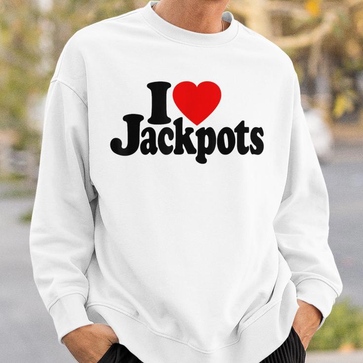 I Love Heart Jackpotslotslot Machines カジノラスベガス スウェットシャツ 彼への贈り物