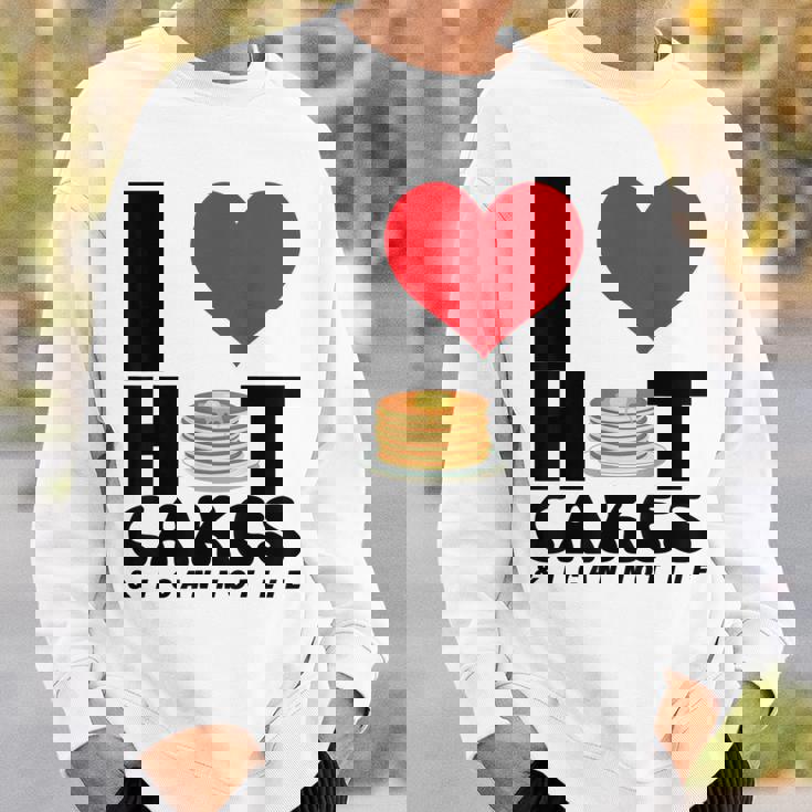 I Love Heart ホットケーキ パンケーキ Flapjacks Can Not Lie Foodie スウェットシャツ 彼への贈り物