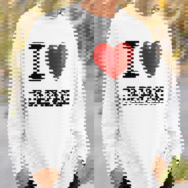 I Love Japan お土産 観光ハート スウェットシャツ 彼への贈り物