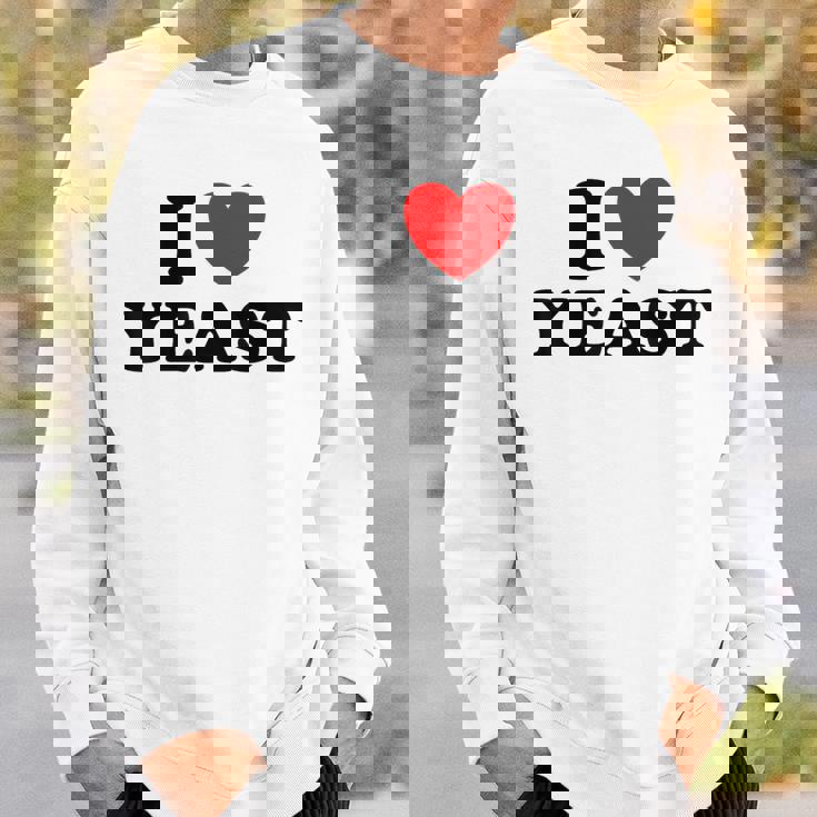 I Love Yeast 面白くてかわいい栄養パン屋フードヌーチファン スウェットシャツ 彼への贈り物