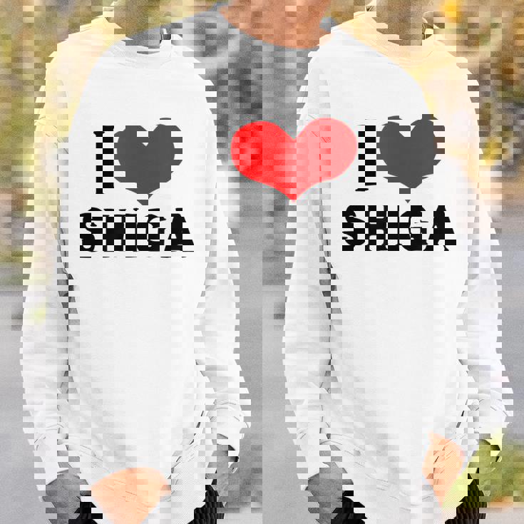 I Lovehiga 愛 ハート 滋賀 滋賀県 日本 お土産 かわいい おしゃれ スウェットシャツ 彼への贈り物