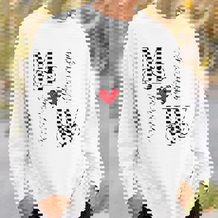 M&W カップル イニシャル 結婚式 記念日 新築祝い スウェットシャツ 彼への贈り物