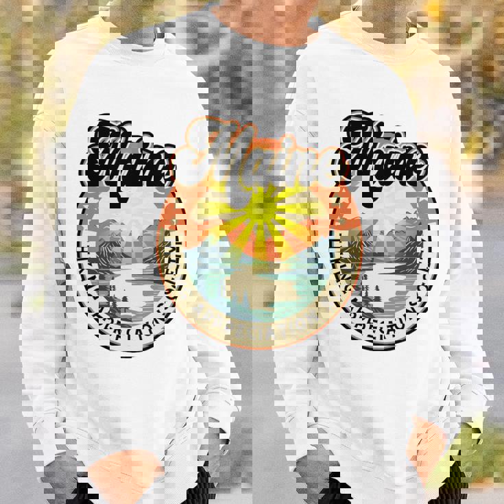 Maine Usa ハイキング ハイカー バックパッカー ハイキング 山 アウトドア 長袖tシャツ スウェットシャツ 彼への贈り物