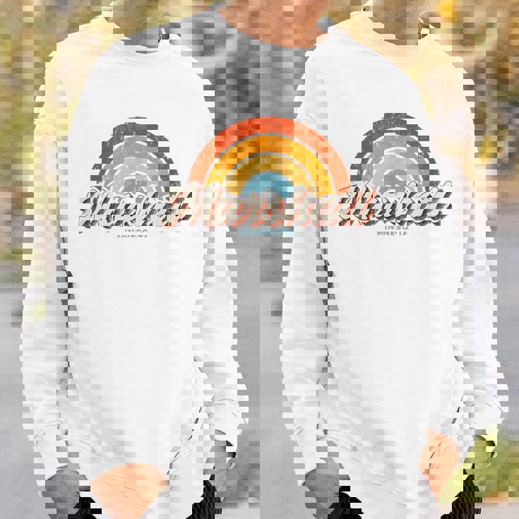 Marshall Minnesota Mnヴィンテージレインボーレトロ70年代 スウェットシャツ 彼への贈り物