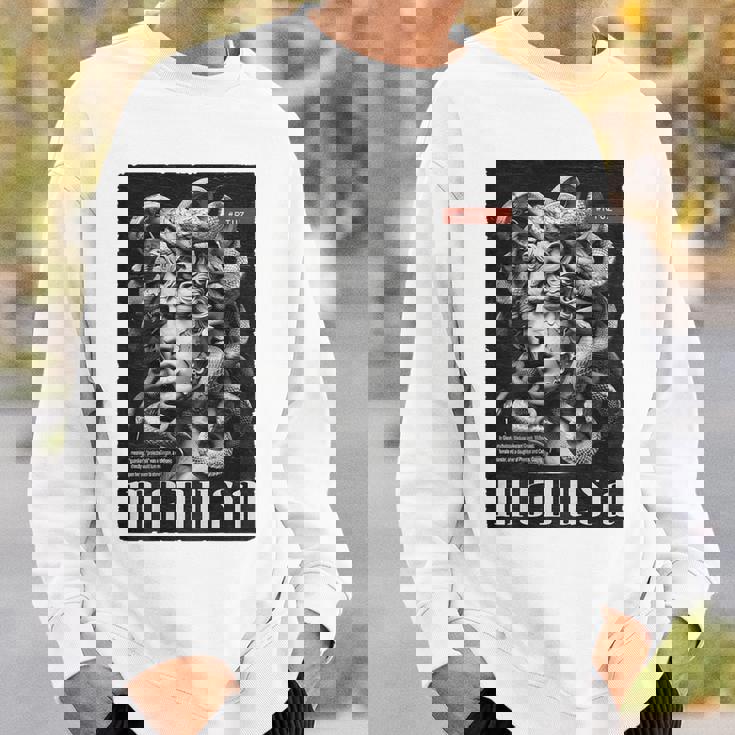 Medusa Backprint 女神の蛇 ギリシャ神話 バックプリント メデューサ スウェットシャツ 彼への贈り物
