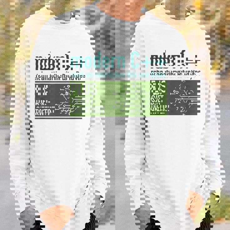 Modern C リッチなナチュラルビットとバイトプログラミング スウェットシャツ 彼への贈り物