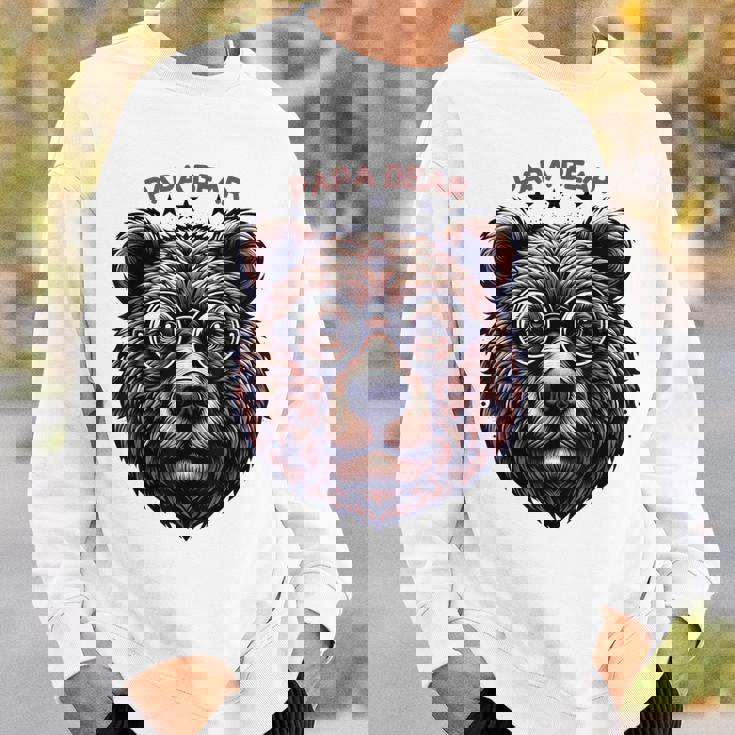 メンズ Papa Bear Face サングラス Papa Bear Lover 父の日 スウェットシャツ 彼への贈り物