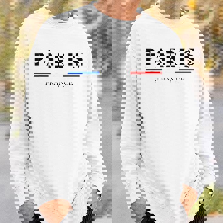 Paris With France Flag Novelty Graphic & Cool s スウェットシャツ 彼への贈り物