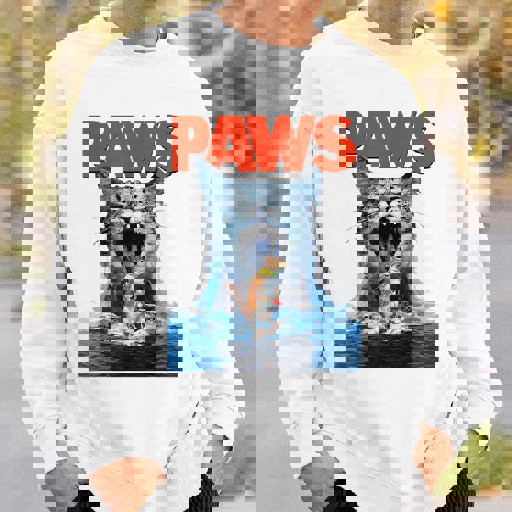 Paws Cat Lover ホラー映画 パロディ スウェットシャツ 彼への贈り物