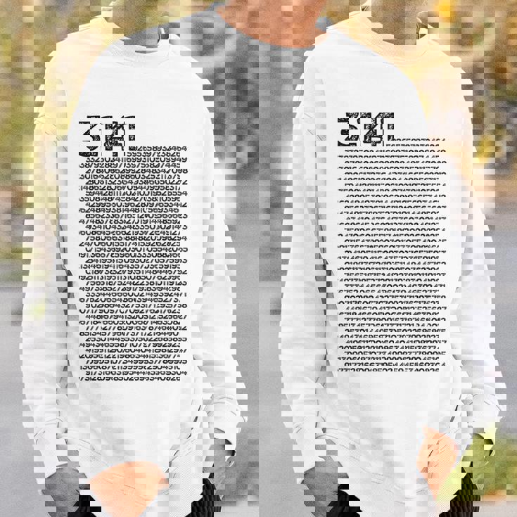 Pi 314 Pi 数字記号 数学 科学ギフト スウェットシャツ 彼への贈り物