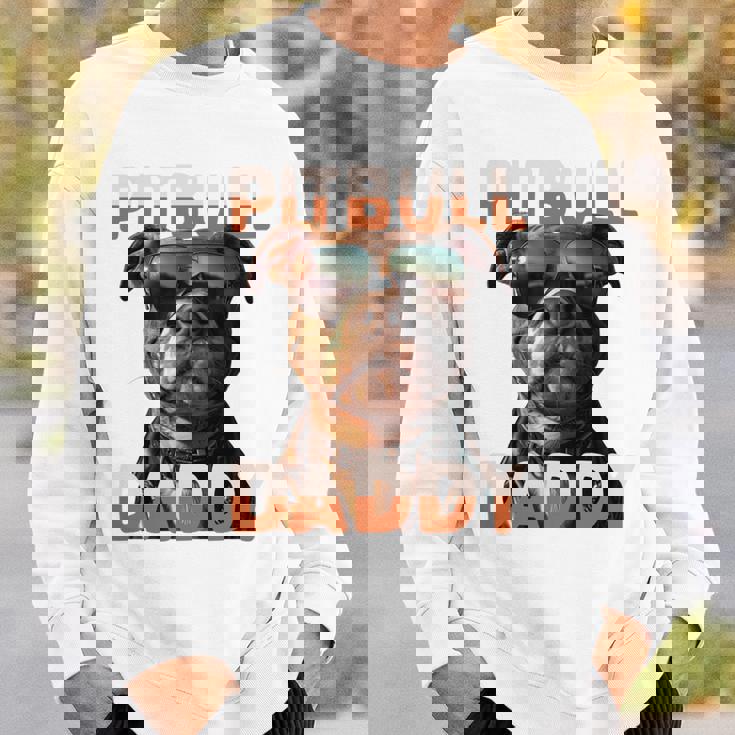 Pitbull Daddyピットブル・パパ・ヴァタータグ アメリカン・ピット・ブル・テリア・パパ 長袖tシャツ スウェットシャツ 彼への贈り物