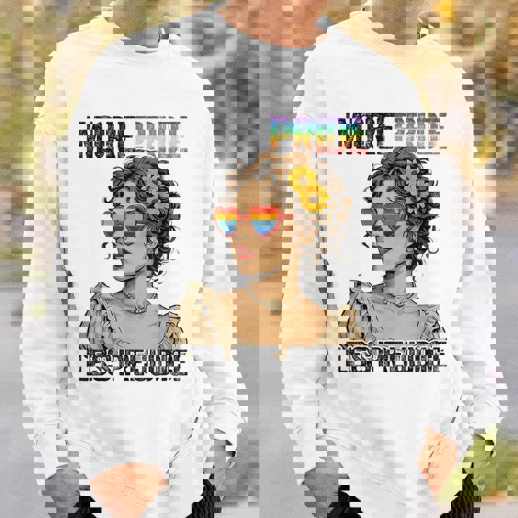 More Pride Less Prejudice Lgbt Pride Month Gay Pride Lesbian Sweatshirt Gifts for Him