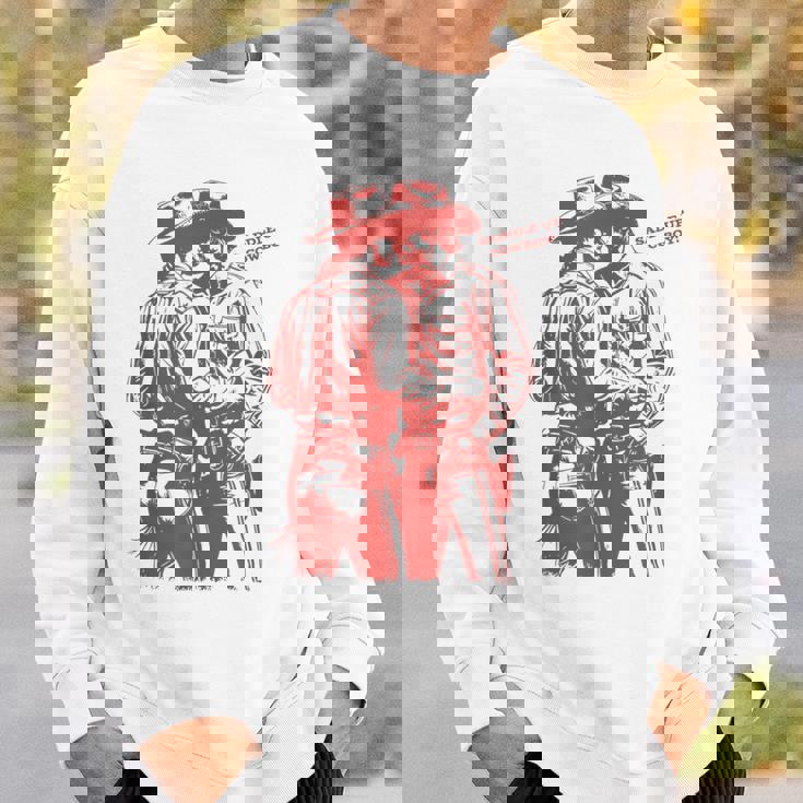 Retro Saddle Up Cowboy Gay Trans Rights Lgbt Pride Sweatshirt Gifts for Him
