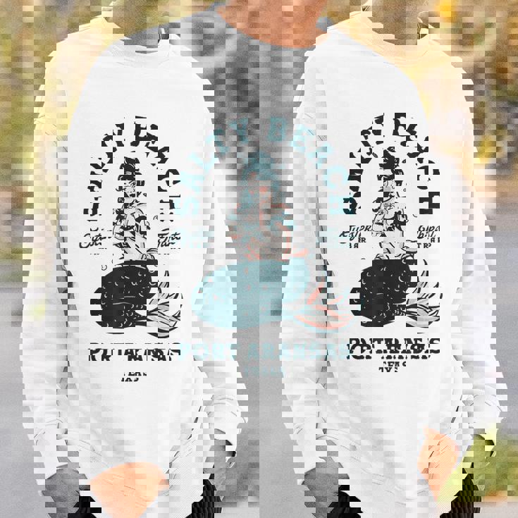 Salty Beach Port Aransas テキサス マーメイドシャツ ダイブバー オイスター スウェットシャツ 彼への贈り物