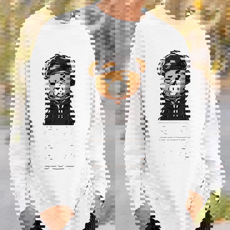 Seriously Bruh ヒップホップ テディベア ティーンエイジャー 男の子 ティーン 格言 長袖tシャツ スウェットシャツ 彼への贈り物