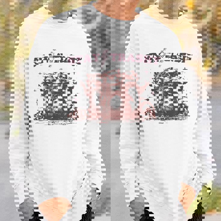 Stay Trashy Raccoon Opossum スウェットシャツ 彼への贈り物