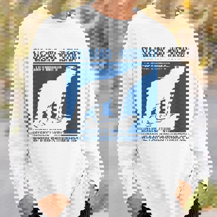 Svalbard ノルウェー ポーラーベア ロングイヤービーン スピッツベルゲン オーロラ スウェットシャツ 彼への贈り物