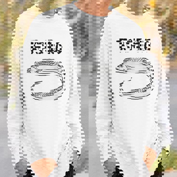 Tachiuo 太刀魚 タチウオス 魚好き 願掛け 釣り好き 海釣り 趣味 おもしろ 寿司ネタ 趣味釣り 船釣り 釣り スウェットシャツ 彼への贈り物